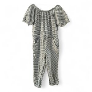 ADD-ON | Old Navy Toddler Girls Green & White Striped Jumpsuit Size 2T